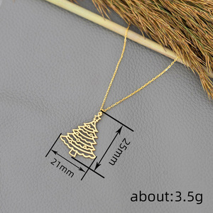 Collar con colgante de árbol de Navidad para mujer, regalo de joyería de moda navideña - Product Image 4