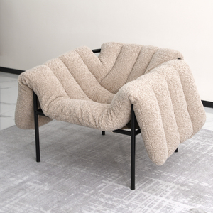 Sillón Reclinable Moderno Extra Grande con Estructura de Acero, Silla Mecedora de Tela para Interiores y Exteriores, Chaise Longue para Patio, Sala de Estar, Dormitorio - Product Image 6