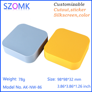 Szomk caixa de plástico abs AK-NW-<span class=keywords><strong>86</strong></span> colorido, uso elétrico para instalação pcb 98*98*32mm - Product Image 3