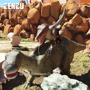 Gerçekçi Dino heykeli açık Animatronic dinozor modeli Tyrannosaurus Rex oyuncak ve araba tema parkı Equipement dinozor 24 ay