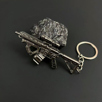 Mini-pistolet jouet en alliage, modèle de pendentif pour sac à dos ou porte-clés, accessoire de jeu