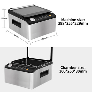 เครื่องซีลสูญญากาศแบบ OEM ขนาด 6.4 ลิตร ช่องใหญ่ แถบซีลขนาด 11 นิ้ว สำหรับเนื้อสัตว์ ซุป ซอส ของเหลว เครื่องซีลสูญญากาศเชิงพาณิชย์ขนาดกะทัดรัด - Product Image 6