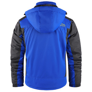 Parka a prueba de viento para hombre, forro polar, ropa de abrigo gruesa de longitud media para invierno, para uso en exteriores - Product Image 1