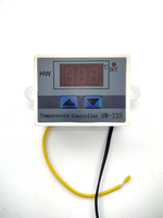 Contrôleur de température numérique XR Brand XH-W3001 AC110-220V 1500W, thermostat micro-ordinateur avec interrupteur à bascule et câble de 1 m ROUGE