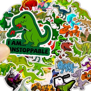 50 Pezzi Adesivi Dinosauro Tirannosauro Rex Senza Ripetizioni, Adesivi Cartoon per Valigie, Trolley, Auto, Laptop, Graffiti di <span class=keywords><strong>Dinosauri</strong></span> - Product Image 4