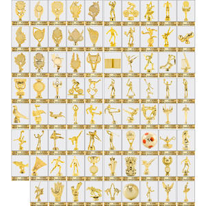 كأس ذهبي مخصص بالجملة من البلاستيك خفيف الوزن لمسابقات الدراجات التوازنية للأطفال - Product Image 6