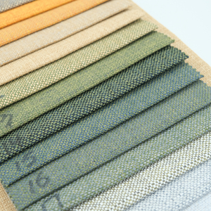 100% Poliéster Linho Tecido Impermeável Home Textile Tecido Sofá Estofos & Cortina Tecido Estilo Liso - Product Image 4