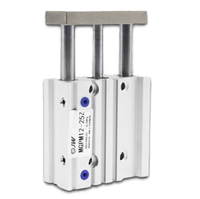Cilindros Neumáticos de Aluminio Serie MGP-Z MGPM32-50Z/75Z/100Z/125Z/150Z/175Z/200Z, Cilindros Delgados con Varillas Guía y Rodamientos