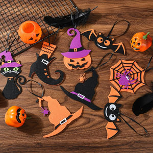 18 piezas de adornos colgantes de fieltro de Halloween, decoración colgante de puerta de fieltro de feliz Halloween para decoración de fiesta de Halloween - Product Image 4