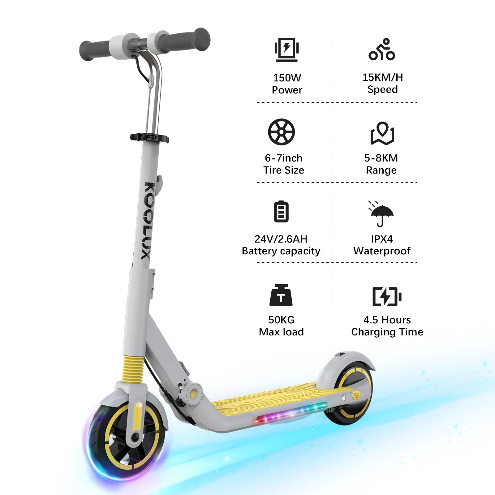 Scooter eléctrico de dos ruedas de almacén europeo de 500W, bicicleta de equilibrio, scooter para niños