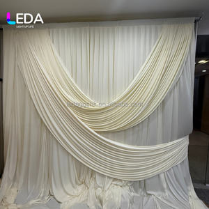 LEDA Rideau et toile de fond de mariage élégants blancs, nouvelle arrivée, décoration de scène pour mariages - Product Image 2
