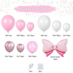 Neue rosa Minnie Maus Bögen Garland Arch Latex Ballon für Mädchen Baby Weekend Vollmond Party Ballon Dekoration - Product Image 4