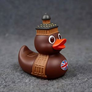 Jouets de bain en PVC personnalisés en forme de canard en caoutchouc, style européen et britannique, imprimés par lots, avec motifs variés – Offre promotionnelle - Product Image 2