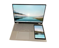 2025 Inexpensive Brand New Office Business Laptop 15.6 +7 Inch Double Monitor Intel N100 12th Gen RGB Backlit Keyboard Dual Screen