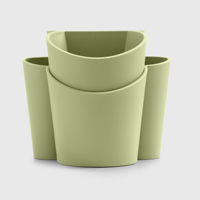 Groen Polypropyleen Bestek Afdruiprek 14X12X11.5Cm Voor Het Bewaren En Organiseren Van Fruit En Groente Gereedschappen Gemaakt In Italië