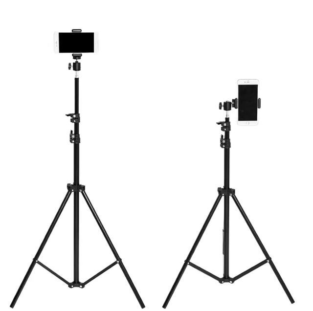 Innovative Foldable Tripod Stand with Ring Light Perfect for Mobile Phone & Camera