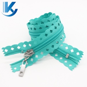 Ritsleting plastik renda kustom pabrik ritsleting nilon ujung dekat berkualitas tinggi untuk gaun - Product Image 4