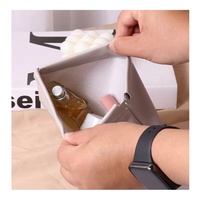 Pochette Organisateur à Fermeture Rapide en Cuir PU, Sac Numérique Portable, Étui de Rangement pour Câbles de Données, Écouteurs et Chargeurs, Mini Protecteur de Voyage