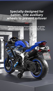 Voiture électrique de course pour enfants de 3 à 6 ans, 120 cm, double siège, charge en 8 heures, conduite autonome, moto télécommandée - Product Image 5