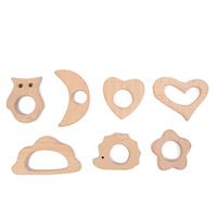 Jouets de dentition pour bébés en bois de hêtre, bâtonnets à mordiller, assortiment varié, diverses spécifications, vente en gros, directement de l'usine