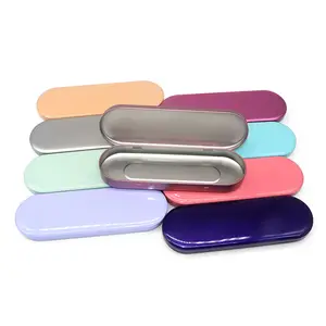 rectangle oval pencil tin case metal tin box with hinged lid sketch pencil set tin box