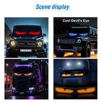 Panel de Píxeles LED Matrix, Animación Personalizada DIY, Luz de Logotipo Publicitario Programable para Automóviles y Camiones, Control por Aplicación, Lámpara Ojo de Diablo