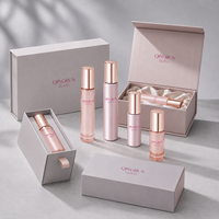 Flacon de parfum en verre transparent rose de haute qualité de 10 ml, flacon de parfum à bille en métal rond de 5 ml pour huile essentielle