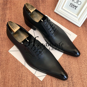 Nouvelles chaussures habillées en cuir pour hommes, style moderne, élégantes et uniques, à bout pointu, pour jeunes coiffeurs. - Product Image 6