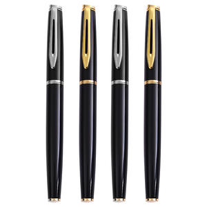 أقلام حبر جاف معدنية فاخرة سوداء أنيقة احترافية بشعار مخصص للترويج والرياضة - Product Image 1