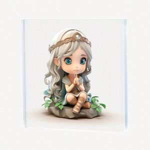 Porte-clés personnalisé en sable mouvant liquide, breloque en acrylique personnalisée, aimants de réfrigérateur magnétiques à paillettes - Product Image 6