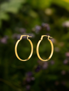 Orecchini a Cerchio Placcati in Oro 14K, Gioielli da Festa per Donna in Ottone - Product Image 2