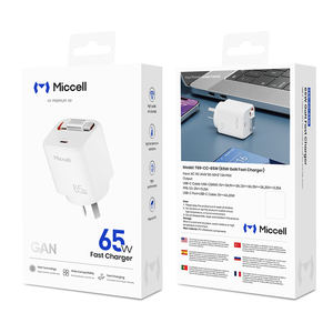 <span class=keywords><strong>Chargeur</strong></span> universel rapide Miccell 65W pour iPhone avec câble USB, <span class=keywords><strong>chargeur</strong></span> de téléphone portable haute vitesse portable pour smartphones et ordinateurs portables - Product Image 6