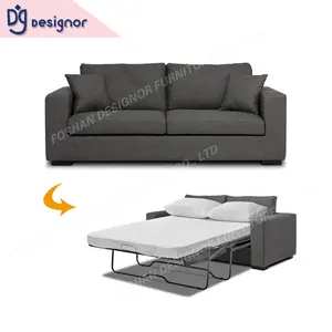 DG Foldable transformer furniture lounge fabric modern design single hotel sofa set cum bed folding couch living room sofa bed