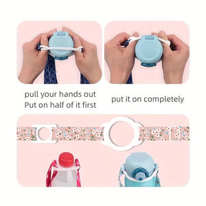 Alta Qualidade Poliéster Garrafa De Água <span class=keywords><strong>Lanyard</strong></span> Shoulder Strap Portátil Ajustável Cup Holder Water Bottle Strap - Product Image 6