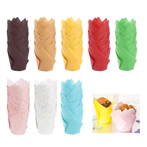 Bán buôn 50 cái/cuộn không dính mỡ chống Tulip cupcake lót nướng muffin ly - Product Image 1
