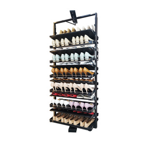 Rotating Shoe Rack 360 Degree Household Stainless Steel Multi-layer Storage Shoe Rack Porch Retractable Rotating Shoe Cabinet - Product Image 1