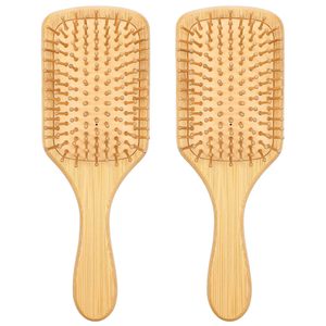 Brosse à cheveux en bambou personnalisée 2026, tendance, pour usage domestique, massage naturel, démêloir pour femmes, vente en gros - Product Image 1