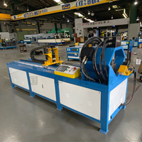 Ligne de production de brides en acier cornière CNC, machine à brides pour conduits d'air en acier inoxydable avec roulement, commande PLC/motorisée, facile à utiliser