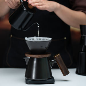 Nuevo DISEÑO DE DHPO, gotero de café de cerámica con mango de madera y tapa, cafetera - Product Image 3