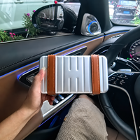 Boîte à bijoux en alliage d'aluminium durable de luxe avec logo personnalisé, avec sangles en cuir, étui de rangement rigide portable pour bijoux