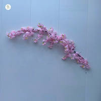 Bunga Sakura buatan plastik besar bunga Sakura putih dan merah muda pohon Sakura untuk dekorasi taman pernikahan