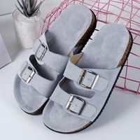 Sandales en daim microfibre pour femmes en gros avec semelle intérieure en mousse à mémoire de forme