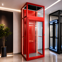 Ascenseur de villa moderne et exquis de haute qualité avec porte coulissante, panneaux en acier inoxydable bronze antique, pour supermarché et entrepôt