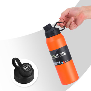 2023 nouvelle mode 650ml 1000ml voyage Sport flacon à vide grande capacité Double paroi en acier inoxydable bouteille d'eau isolée <span class=keywords><strong>1L</strong></span> - Product Image 2
