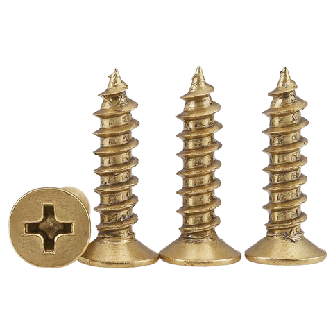 12mm Silver Plated Self-Tapping Screw Flat Countersunk Head Cross Recessed Metric Measurement System