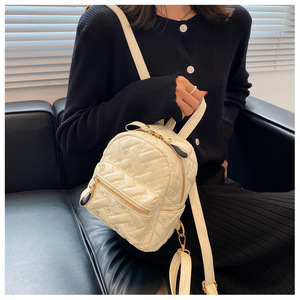 2023 automne pour Style PU étanche fermeture éclair <span class=keywords><strong>sac</strong></span> à dos femmes Style coréen à la mode rhomboïde étudiant <span class=keywords><strong>cartable</strong></span> <span class=keywords><strong>sac</strong></span> à <span class=keywords><strong>main</strong></span> de haute qualité - Product Image 4