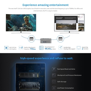 Wholesale <strong>Best</strong> Selling BMAX B3 Wins 11 Mini PC 16GB+512GB Intel Jasper Lake N5095 Support RJ45 / TF Card Mini PCs - Product Image 4