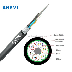 Câble à fibre optique blindé GYTS 144 cœurs avec bande d'acier, 12 tubes lâches G.652D - Product Image 1