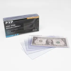 Semi Rigid Currency Holder Vinyl Paper Money Protector Sleeve US Dollar Bill Banknote Currency Holder