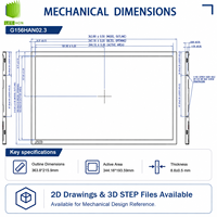 AUO G156HAN02.3 15,6 Zoll FHD Industrielles Display-Kit Lösung 1920*1080 LVDS-30 Pins IPS LCD-Panel mit HD MI Controller-Kit